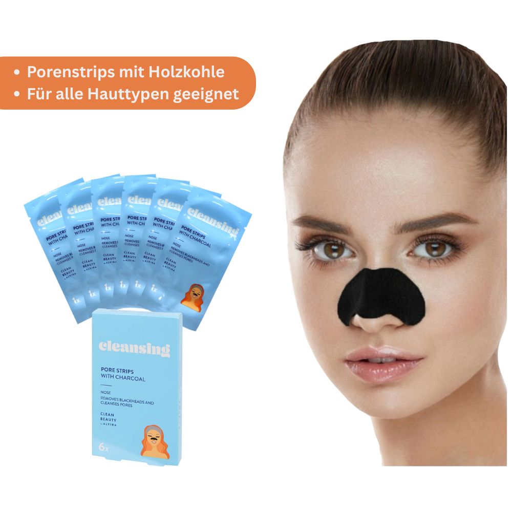 Alvira Clean Beauty Nasenstrips mit Holzkohle · 6 Stück – Bild 2