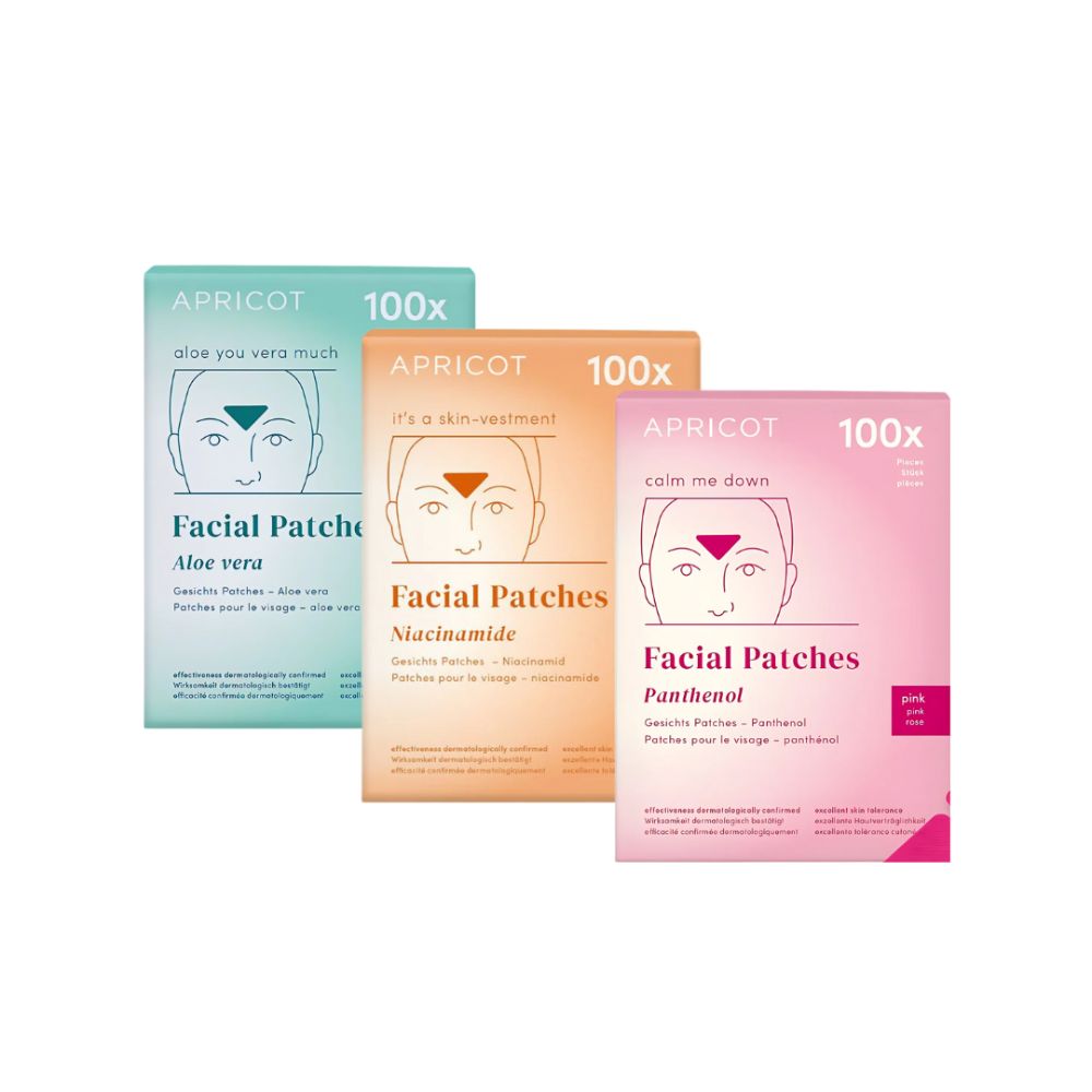 APRICOT Gesichtspads 300 Stk. · Natürliche Anti-Aging-Pflege für strahlende Haut · 3er Set Orange, Pink, Grün