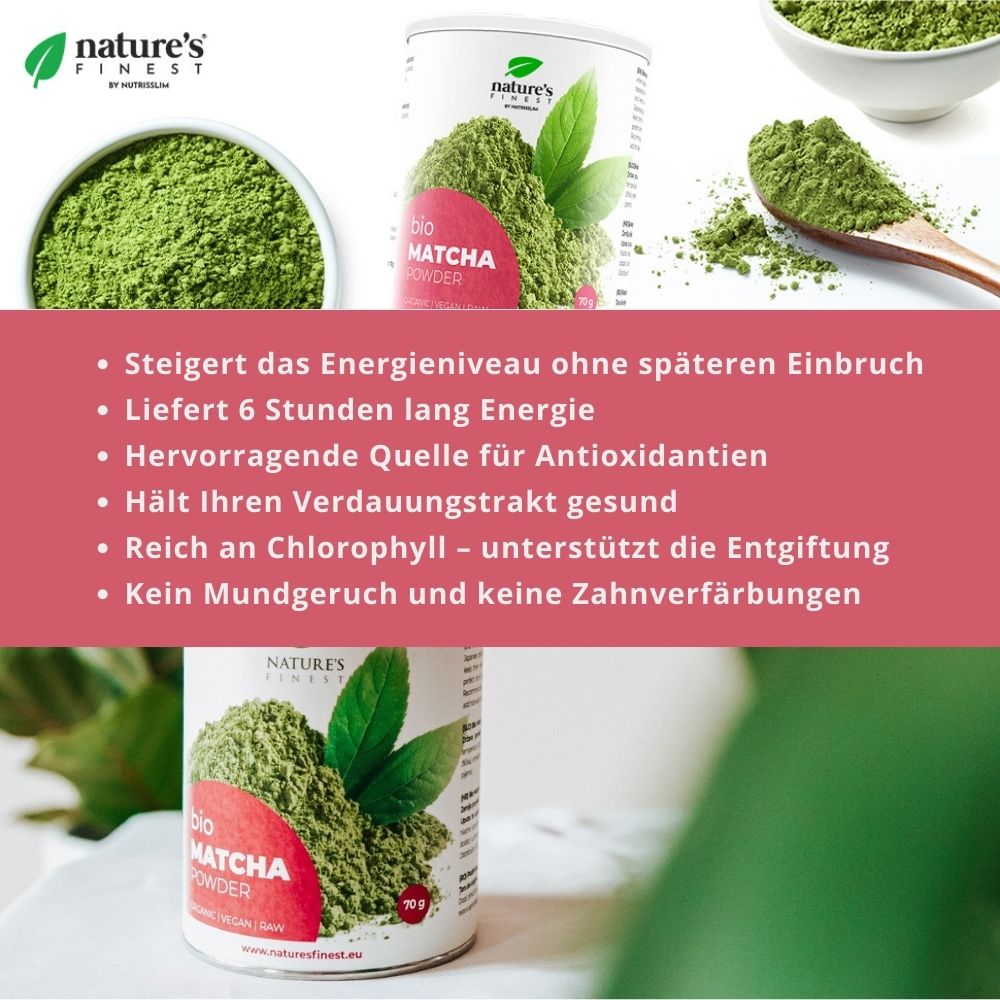 Nature's Finest Matcha Bio Pulver · die hochwertigste Form von grünem Tee – Bild 3