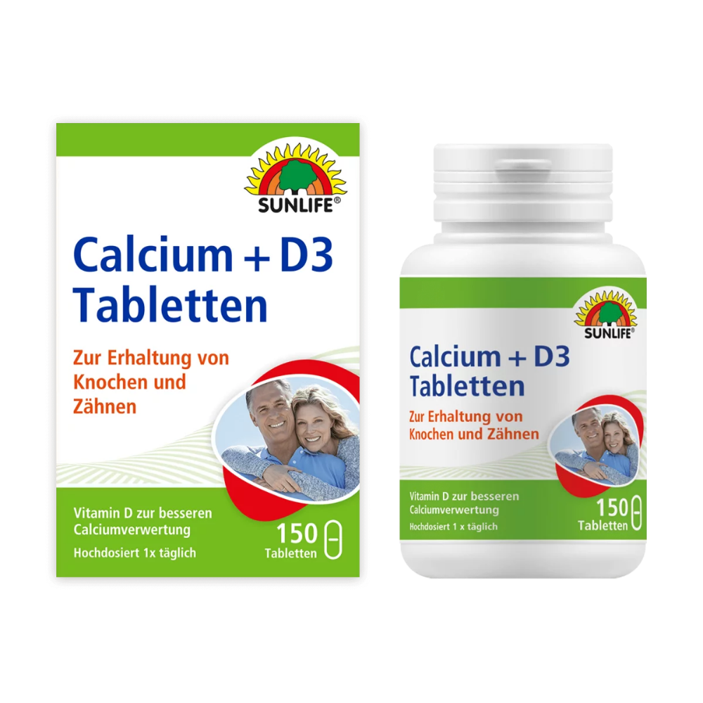 Sunlife Calcium + Vitamin D3 Tabletten · 150 Stück – Bild 2