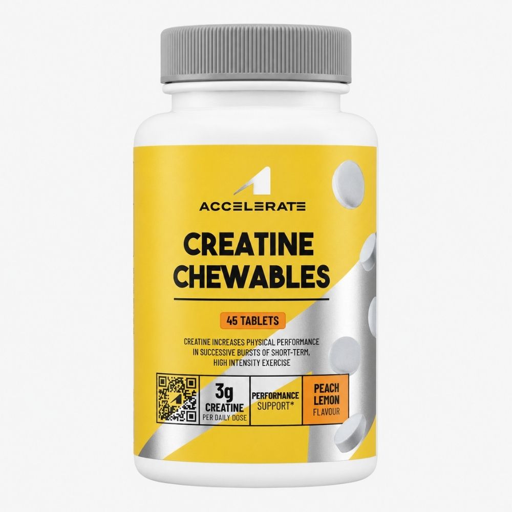 Accelerate | Creatine Chewables – Kreatin-Kautabletten Pfirsich-Zitrone – 45 Stück