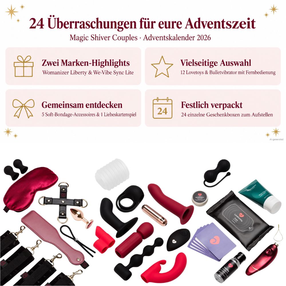 Magic Shiver Erotik-Adventskalender „Couples“ 2026 – mit Womanizer Liberty & We-Vibe Sync Lite