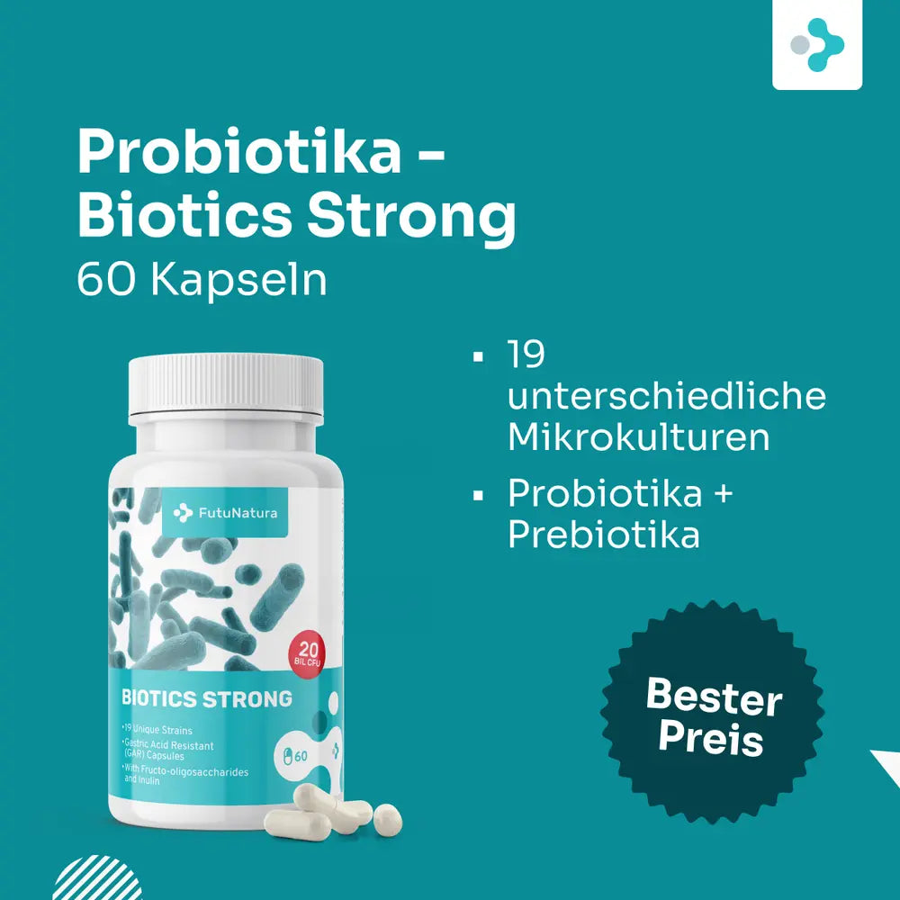 FutuNatura Biotics Strong Probiotika für die Verdauung · 60 Kapseln – Bild 3