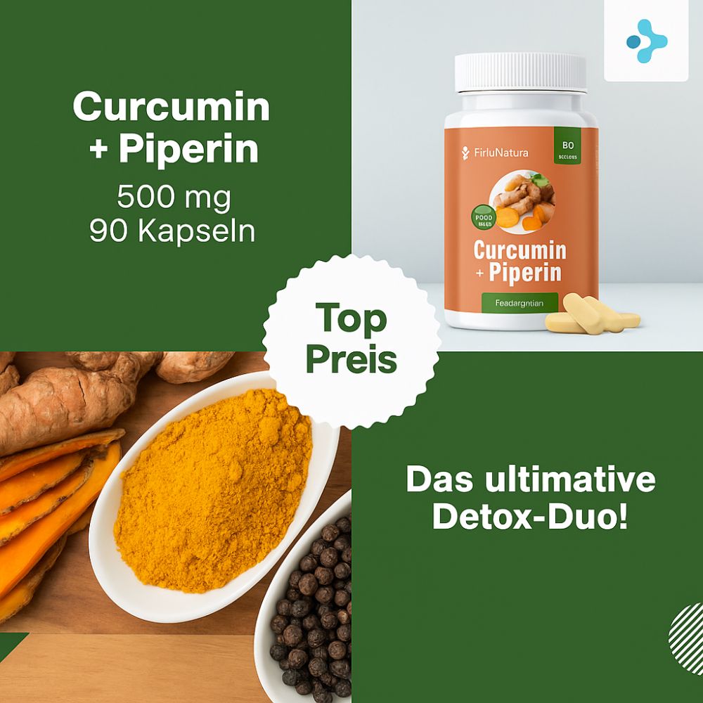 FutuNatura Curcumin + Piperin 500 mg · Antioxidans · 90 Kapseln – Bild 3