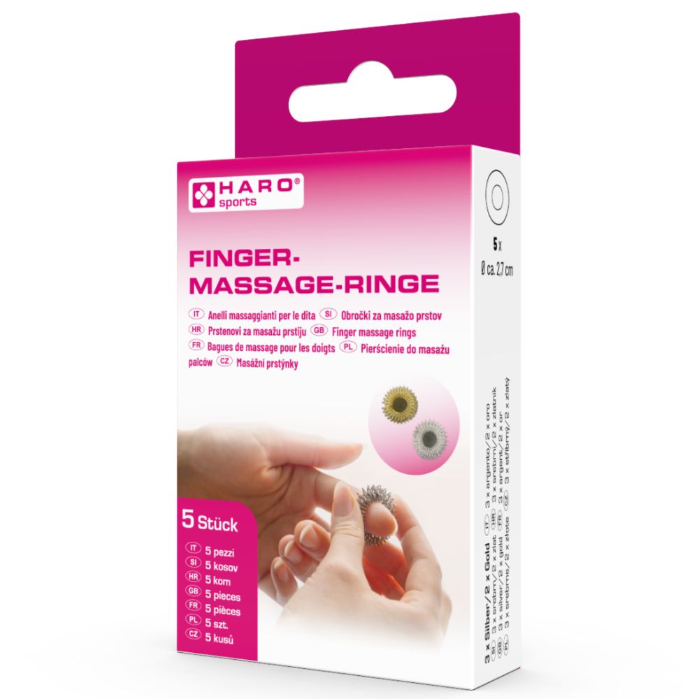 Haro Fingermassage-Ringe · 5er-Set – Bild 2