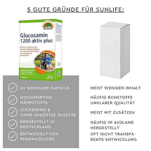 Sunlife | Glucosamin 1200 Aktiv Plus – Bild 8
