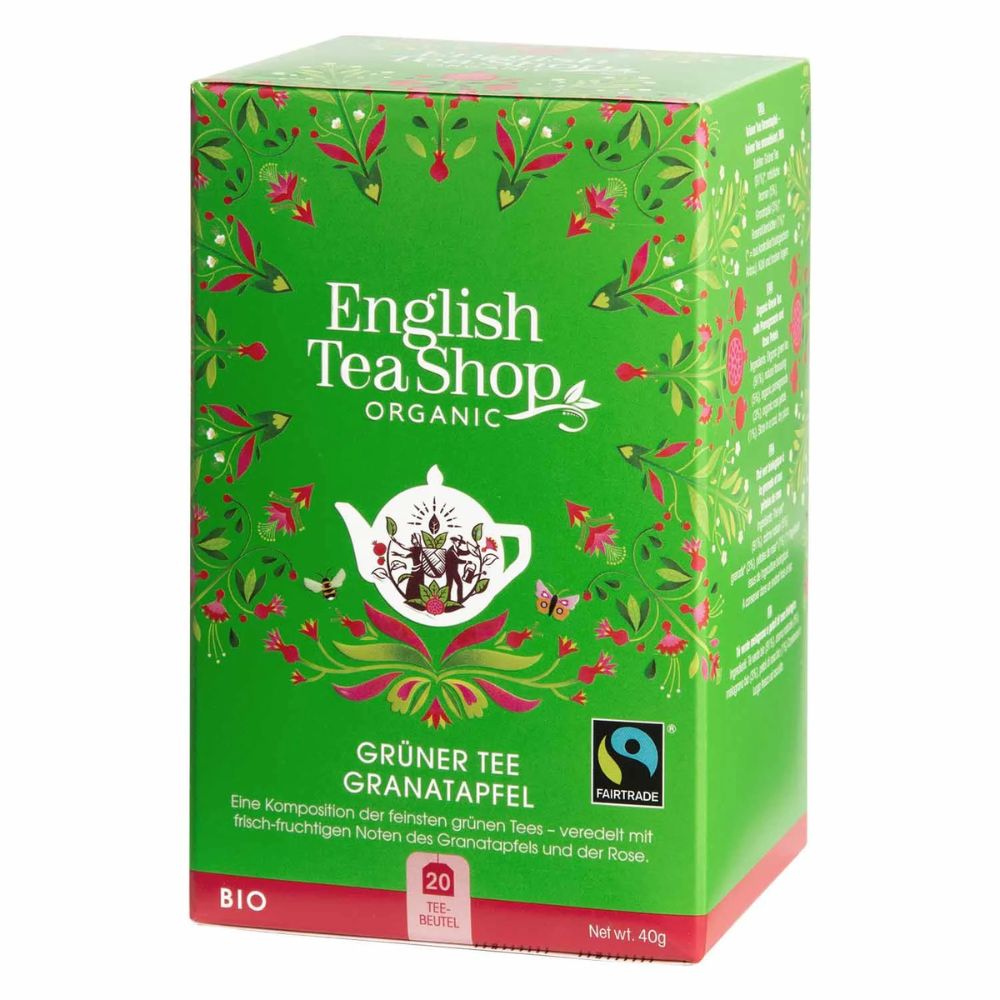 English Tea Company Grüner Tee Granatapfel · 20 Teebeutel