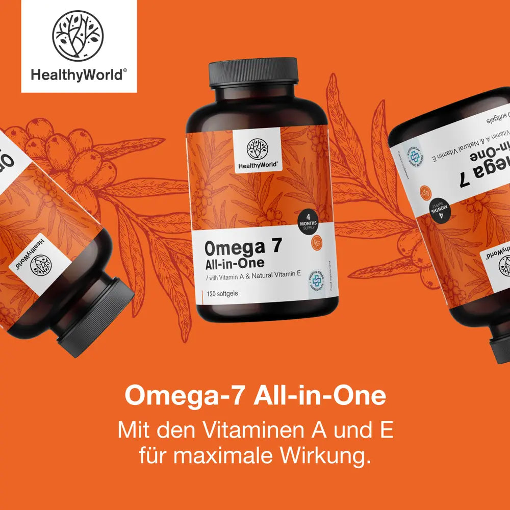 HealthyWorld Omega-7 All-in-One · 120 Weichkapseln – Bild 5