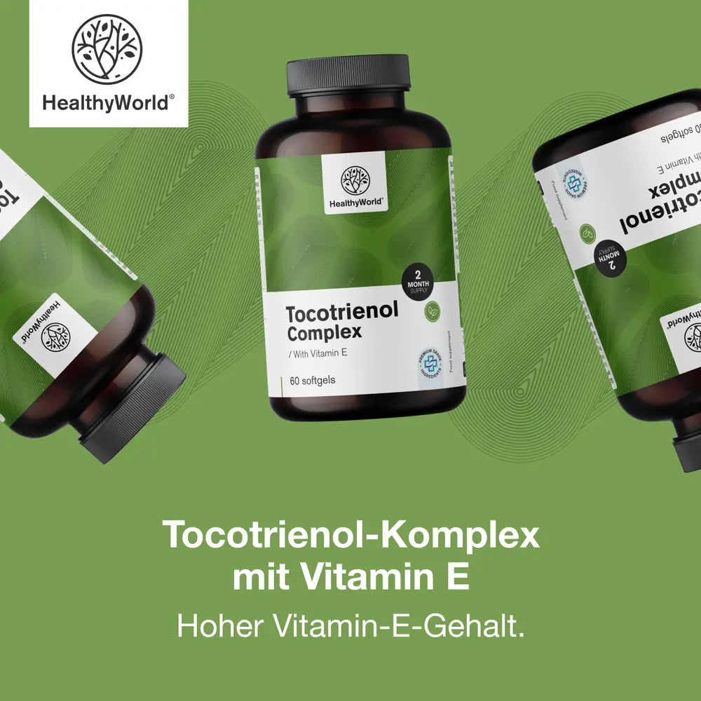 HealthyWorld Tocotrienol-Komplex mit Vitamin E · 60 Weichkapseln – Bild 3