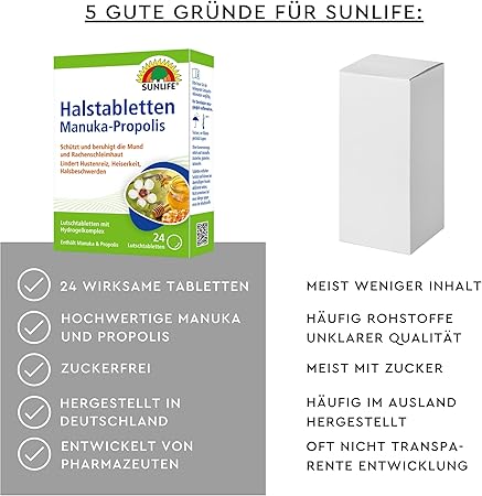 Sunlife Halstabletten Manuka-Propolis – Bild 4