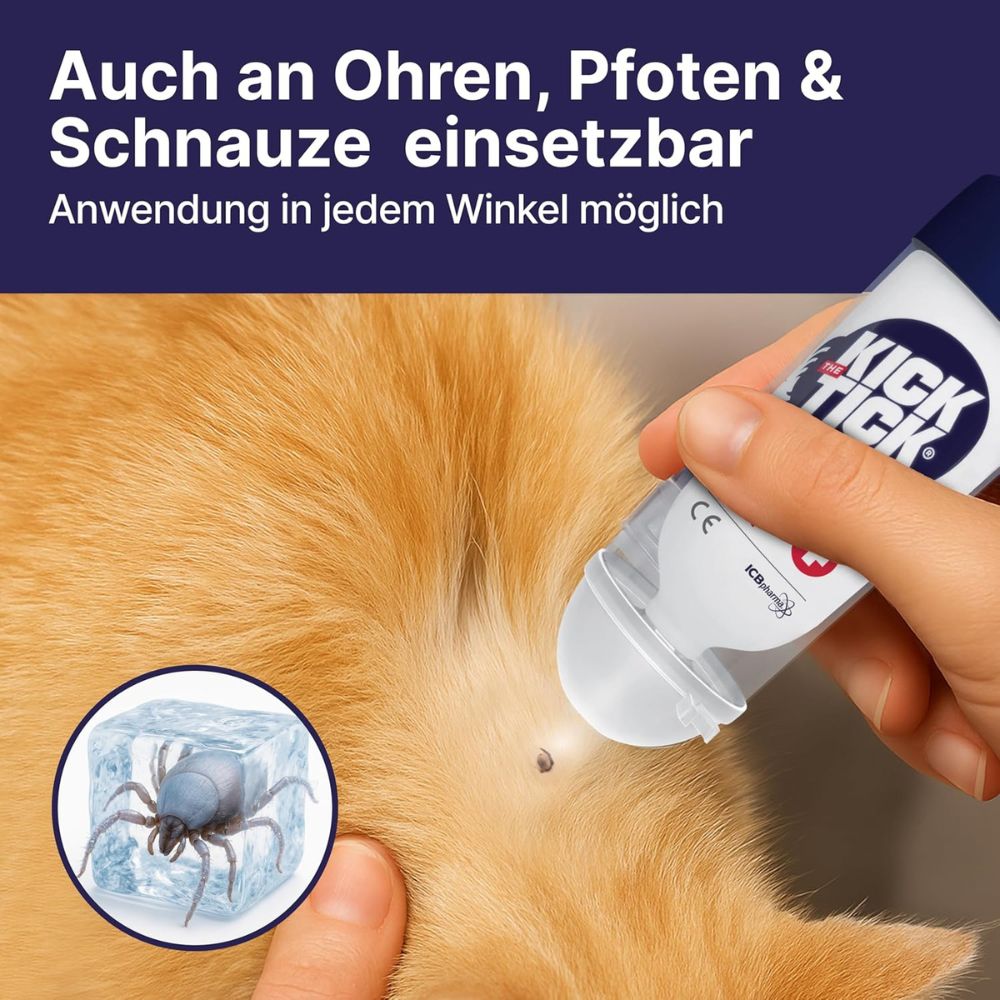 Novokill Recotin Kick the Tick Zeckenentferner Set · Vereisungsspray & Zeckenzange – Bild 5