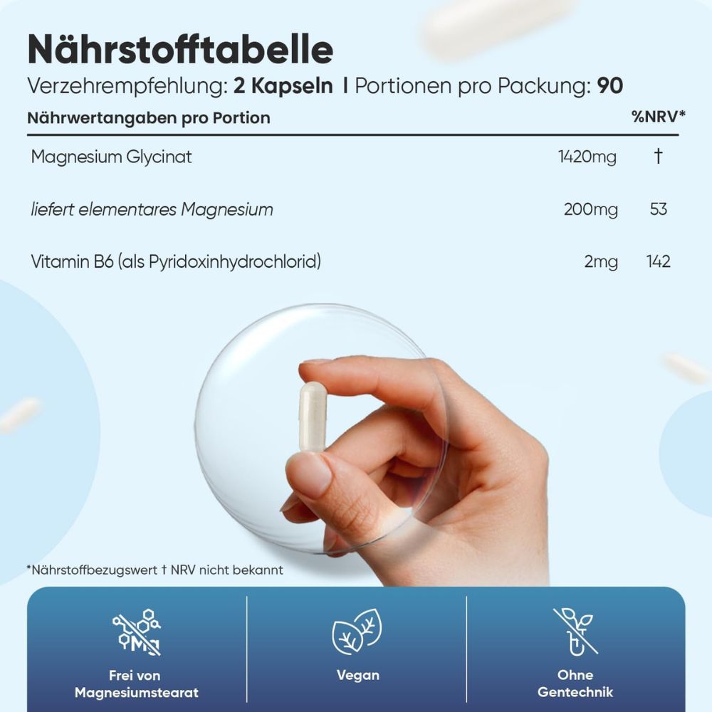 WeightWorld Magnesium Glycinat · Bisglycinat · 180 Kapseln – Bild 5