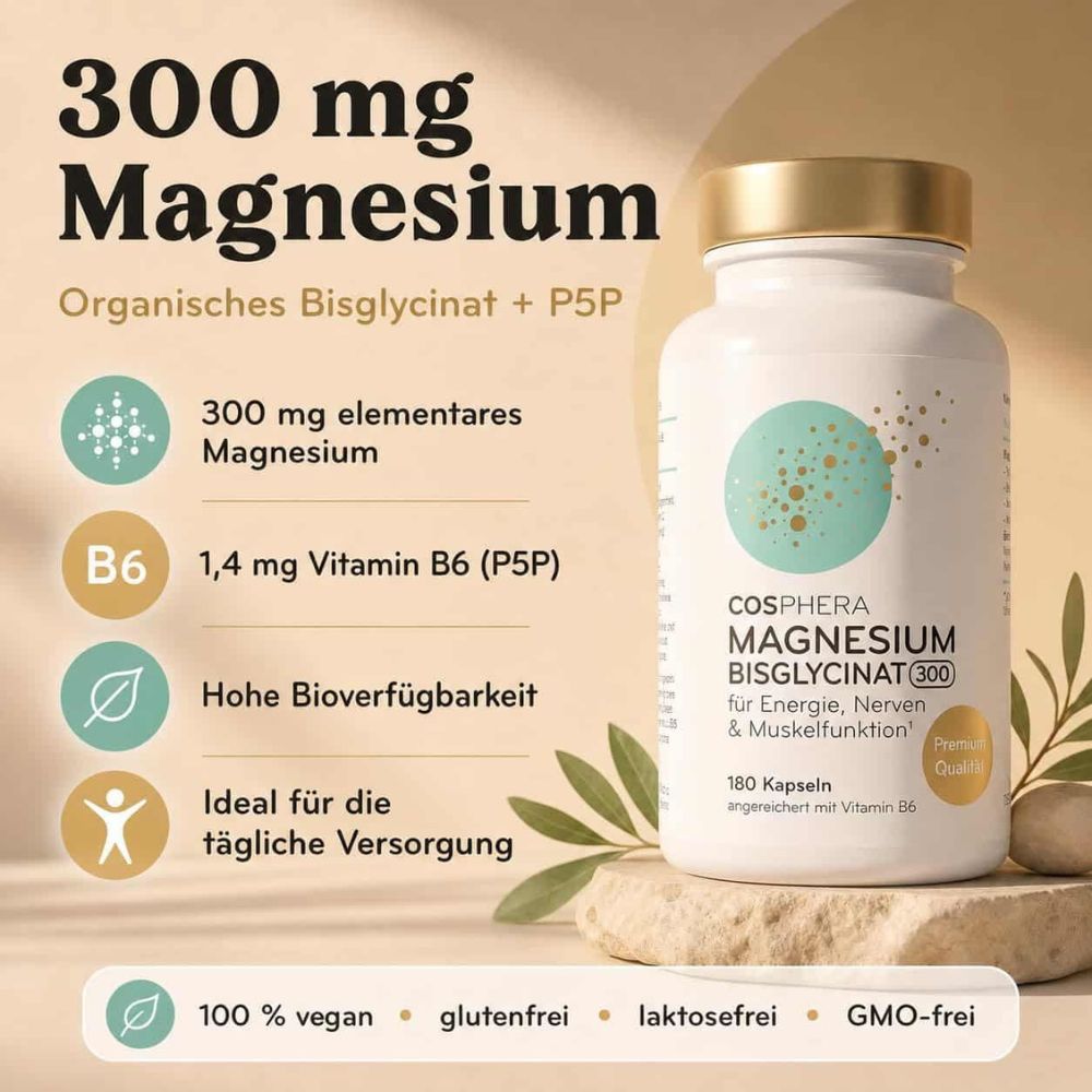 Cosphera Magnesium Bisglycinat 300 · 180 Kapseln – Bild 2