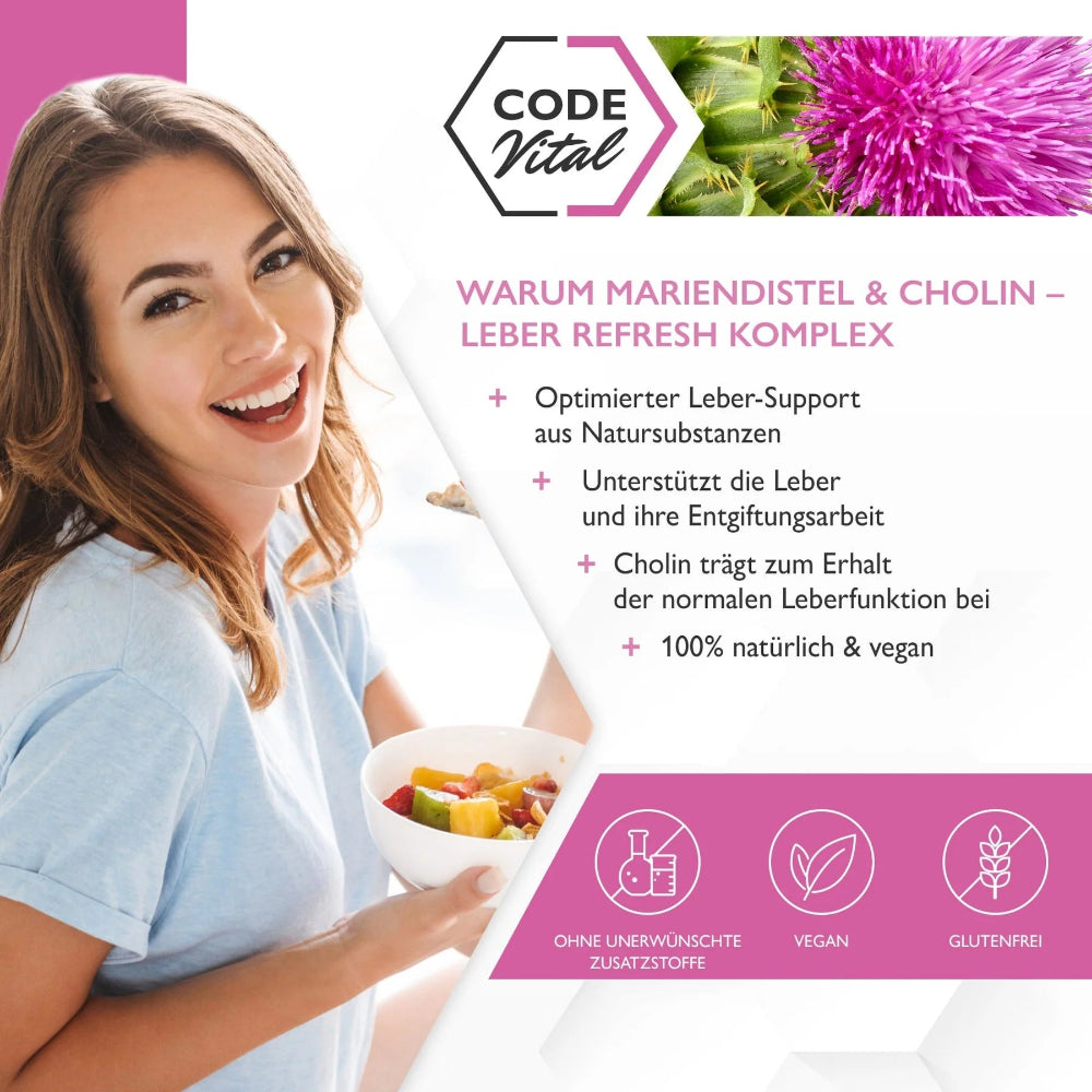 Code Vital Mariendistel + Cholin · LEBER REFRESH KOMPLEX – Bild 2
