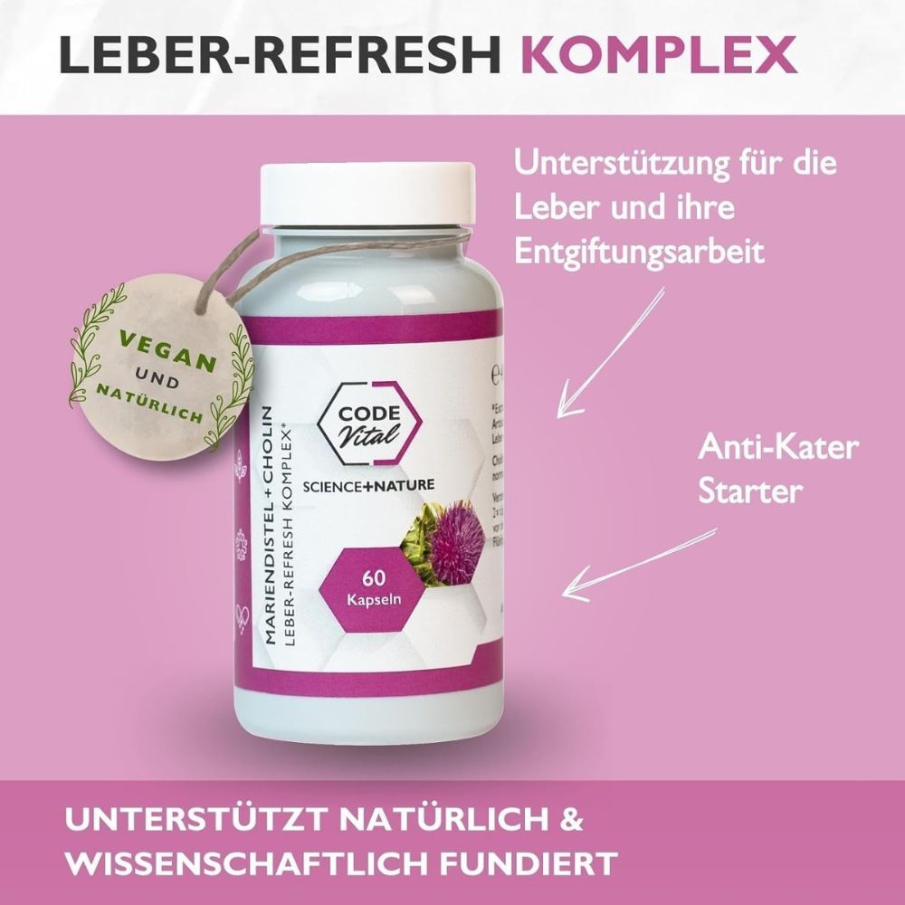 Code Vital Mariendistel + Cholin · LEBER REFRESH KOMPLEX – Bild 3
