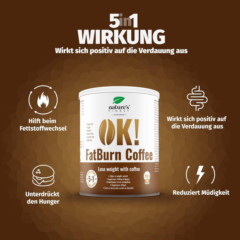 Nature's Finest OK!FatBurn Coffee · Kaffee zum Fettverbrennen – Bild 2