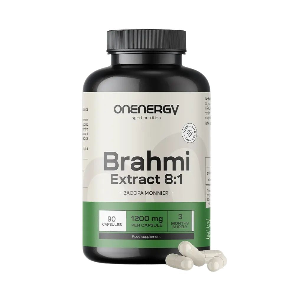OnEnergy Brahmi 1200 mg · Lernen, Konzentration und Denkfähigkeit · 90 Kapseln
