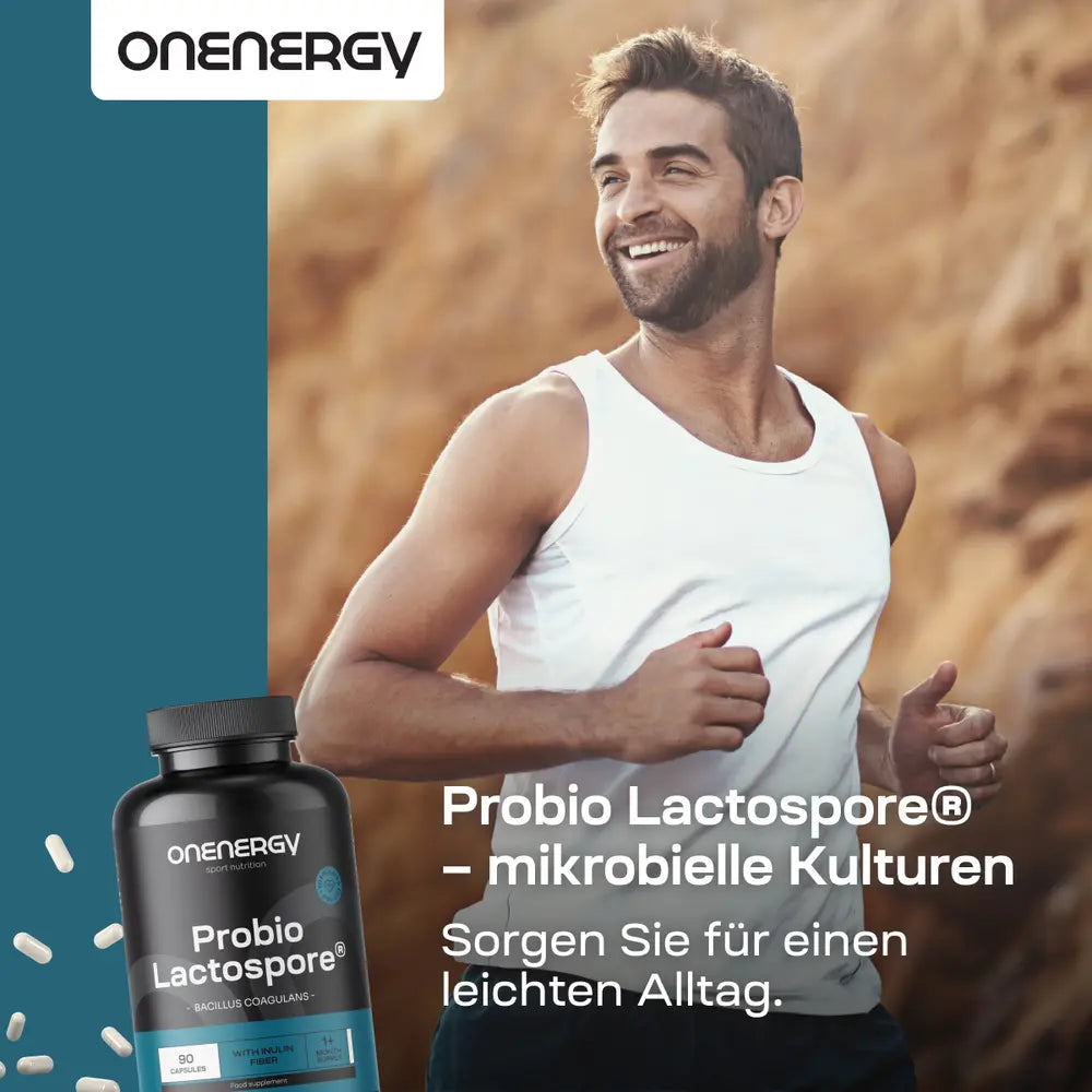 OnEnergy Probio Lactospore® · mikrobielle Kulturen mit Inulin · 90 Kapseln – Bild 2