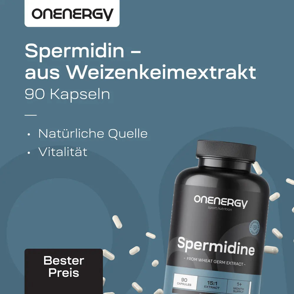 OnEnergy Spermidin · aus Weizenkeimextrakt · 90 Kapseln – Bild 3