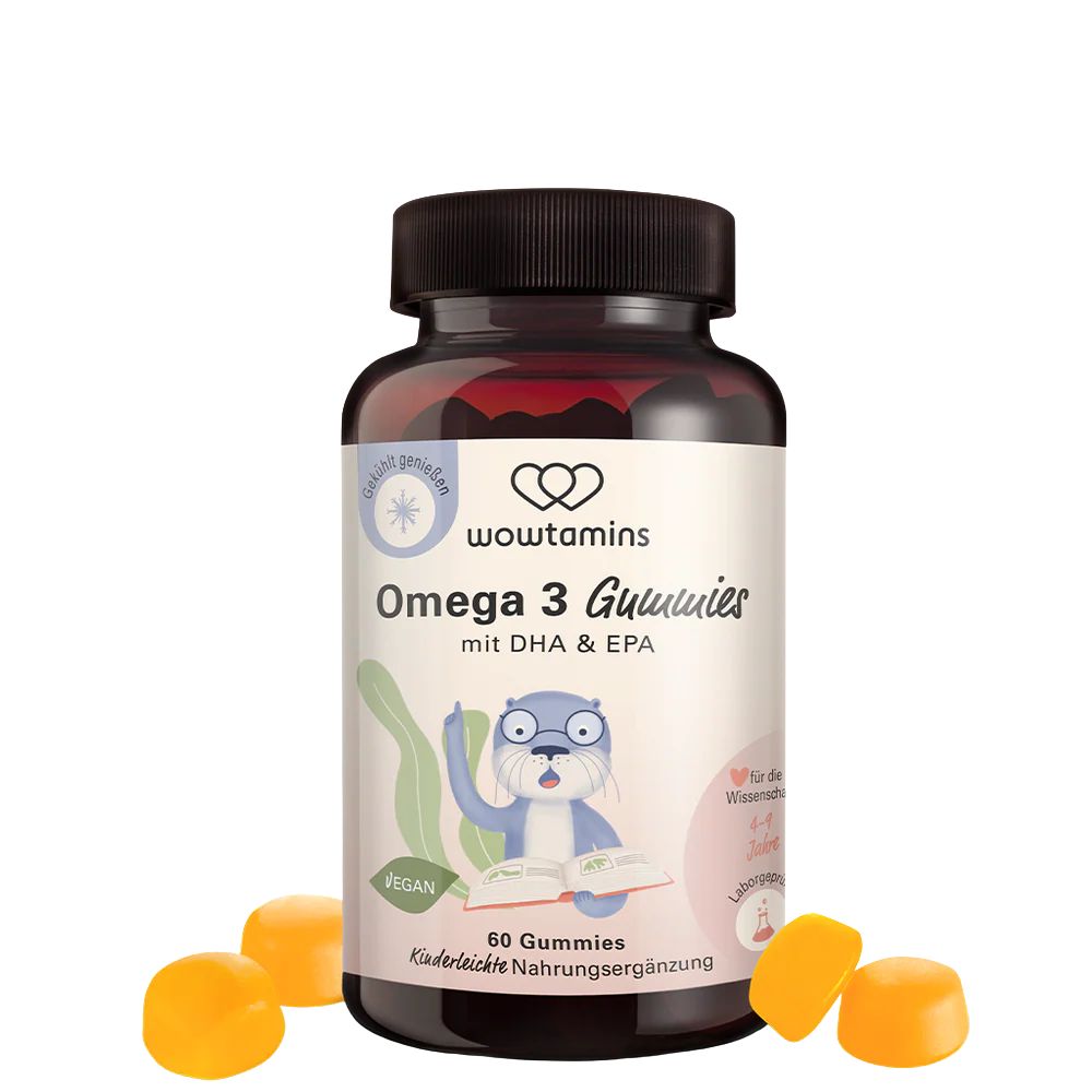 WOWTAMINS Omega 3 Gummies für Kinder MIT ZUCKER · 60 Gummies