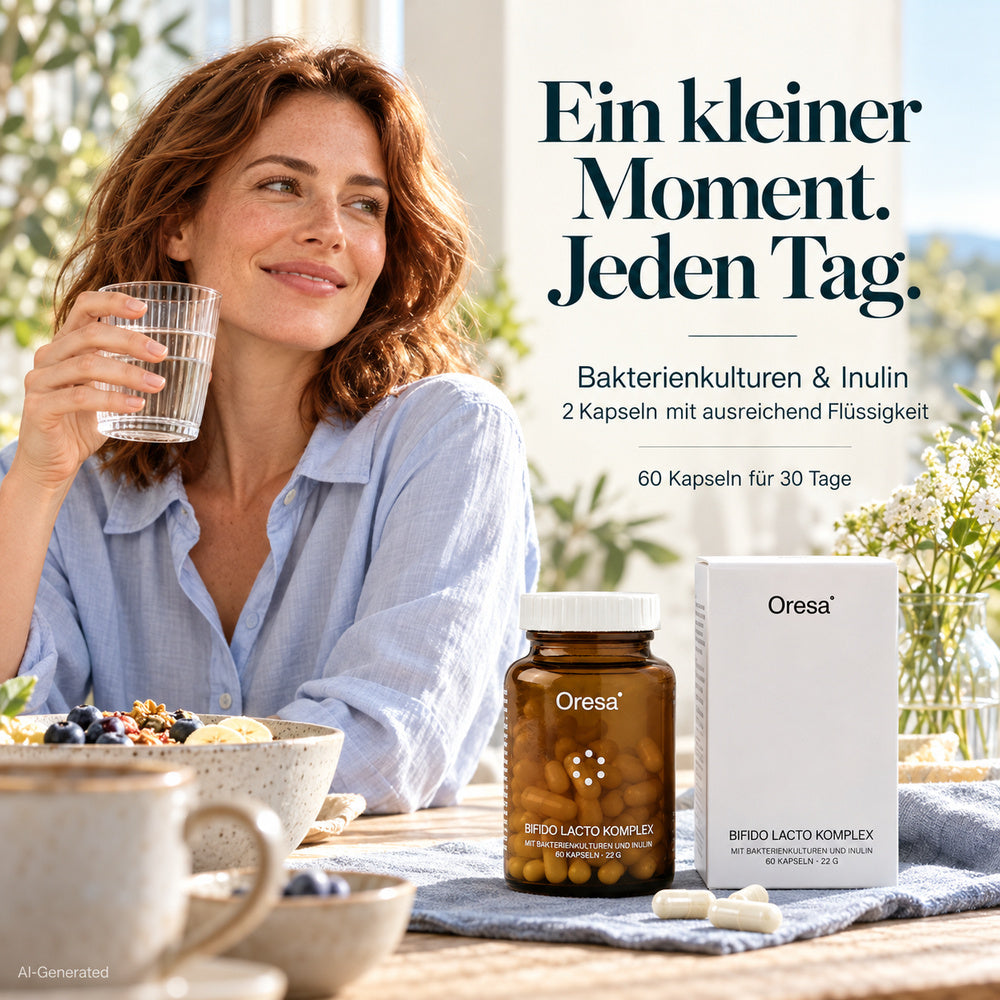 Oresa | Bifido Lacto Komplex - 10 Bakterienkulturen mit Inulin - 60 vegane Kapseln