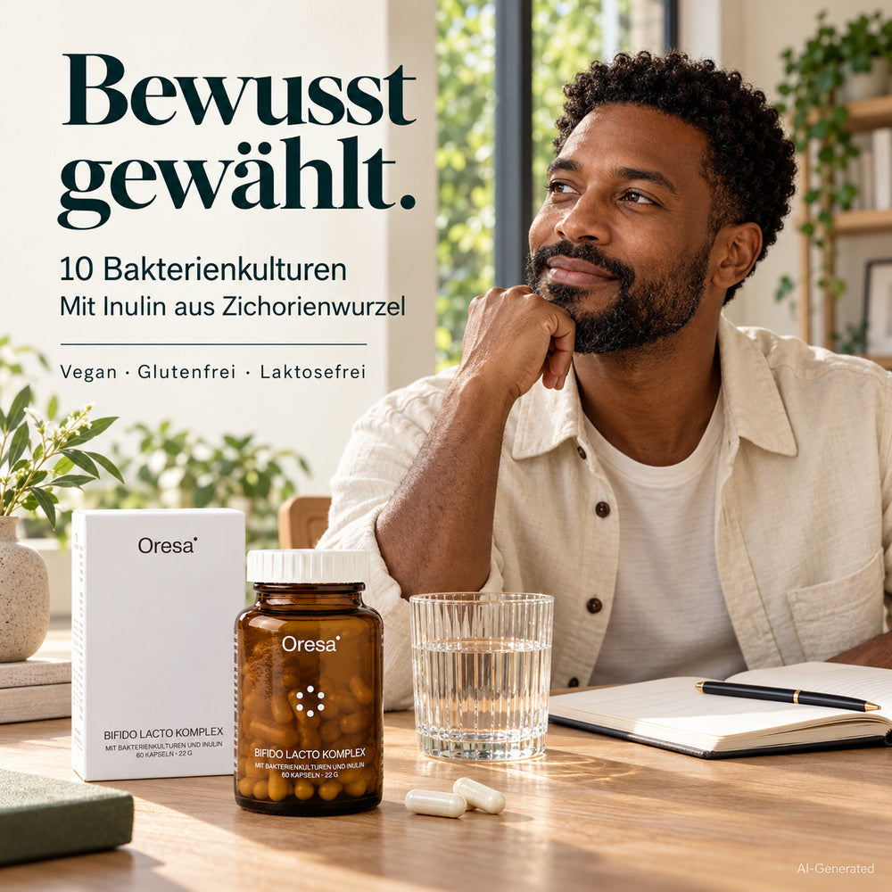 Oresa | Bifido Lacto Komplex - 10 Bakterienkulturen mit Inulin - 60 vegane Kapseln