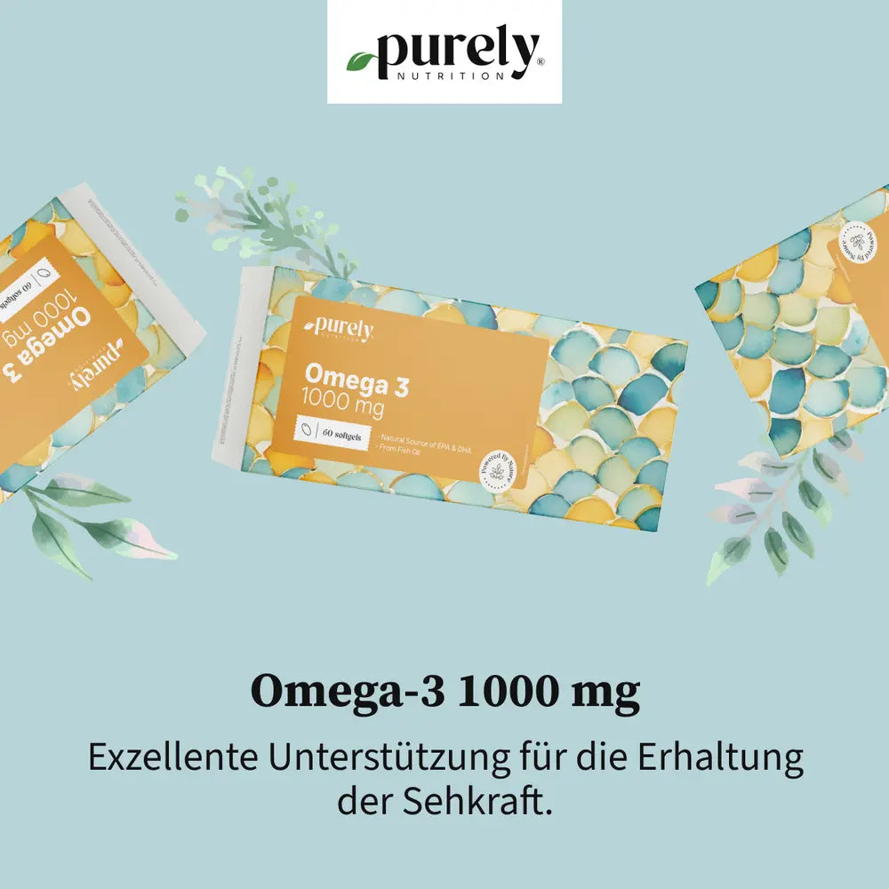 Purely Omega-3 1000 mg · aus Fischöl · 60 Weichkapseln – Bild 5