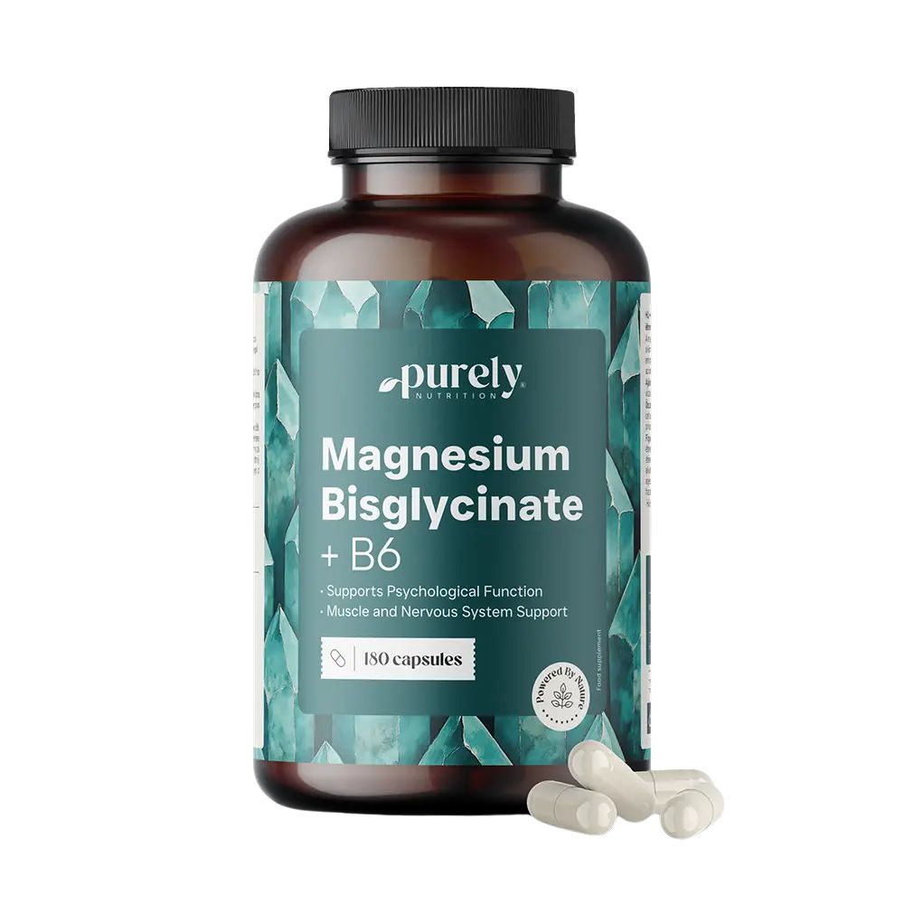 Purely Magnesiumbisglycinat mit Vitamin B6 · 180 Kapseln