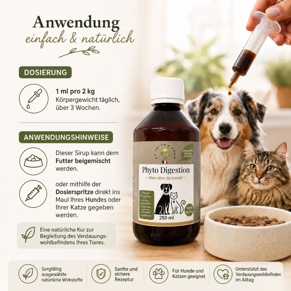 La Phyto d’Anaïs | Phyto Digestion – Für Hunde und Katzen mit empfindlicher Verdauung - 250 ml