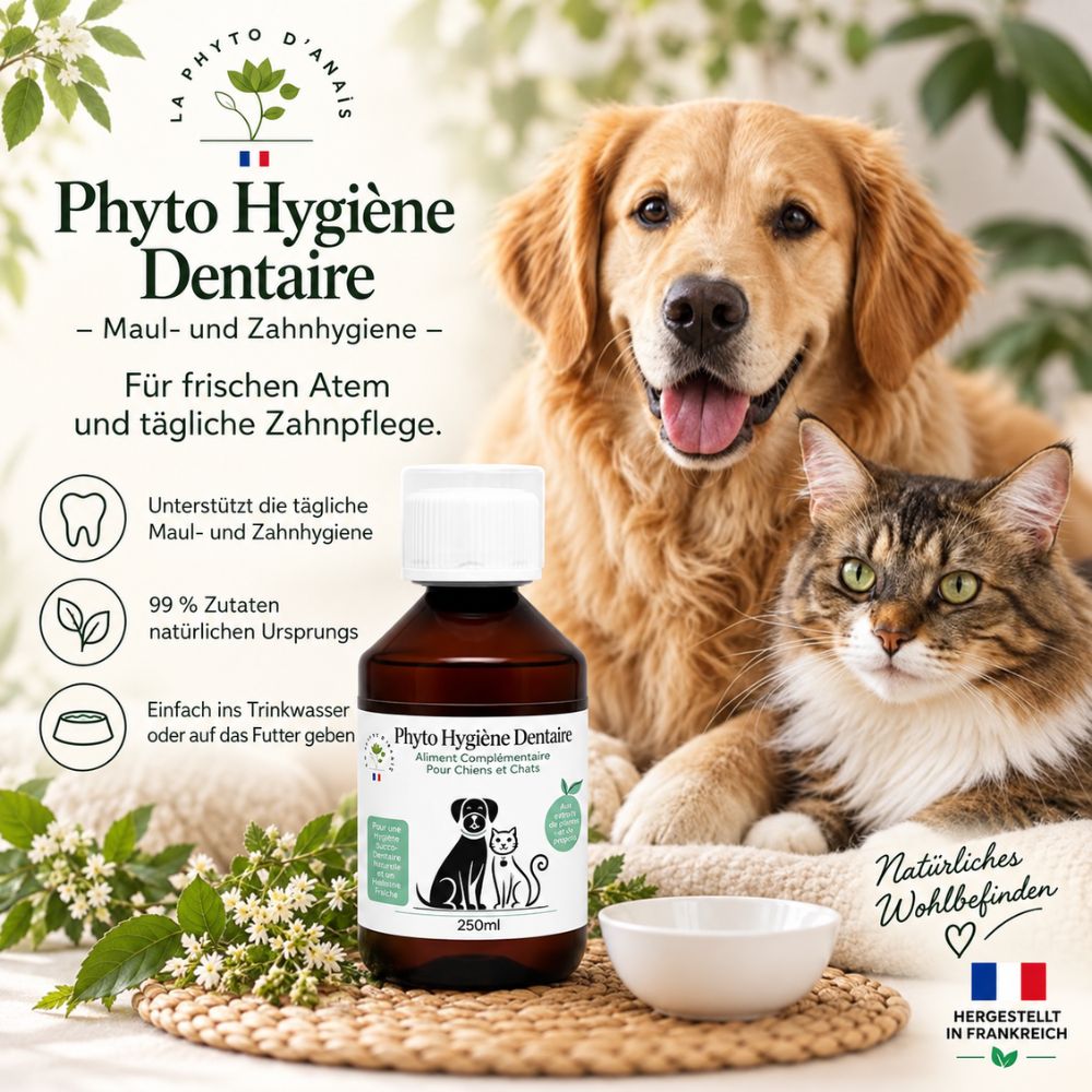 La Phyto d’Anaïs | Phyto Hygiène Dentaire – Maul- und Zahnhygiene für Hunde und Katzen - 250 ml