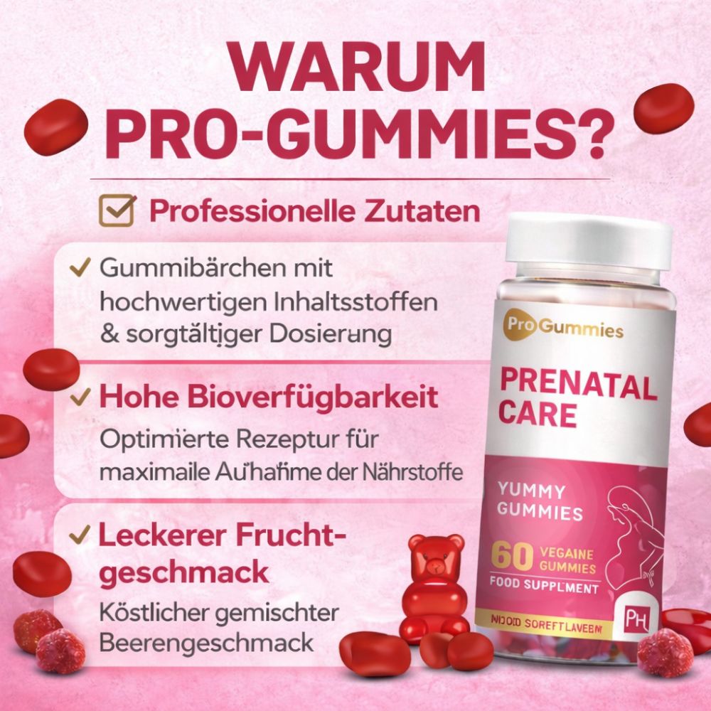 Prowise Healthcare Prenatal Care Gummies · 400 µg Folsäure für Schwangerschaft & Kinderwunsch · 60 vegane Gummies – Bild 4