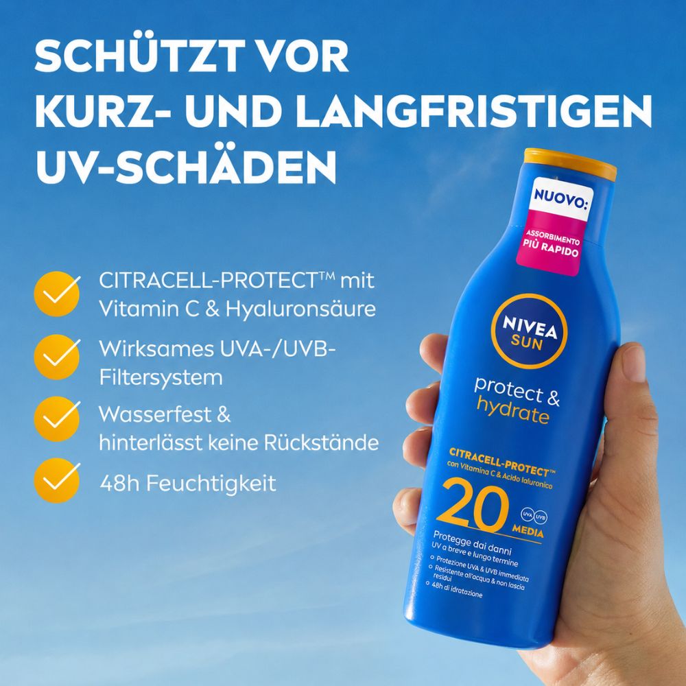 Nivea SUN Protect & Hydrate SPF 20 · 200 ml – Bild 3