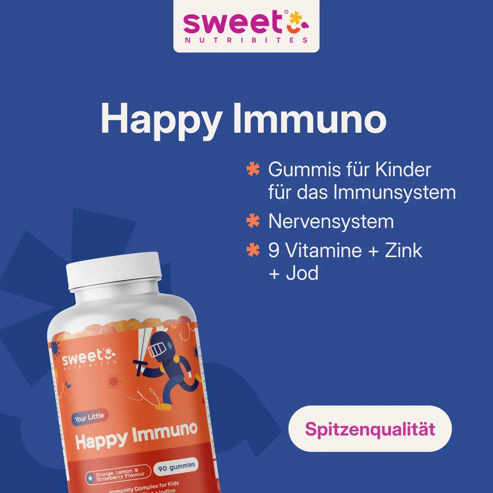 Sweet Nutribites Happy Immuno Gummis für Kinder für das Immunsystem · 90 Gummibonbons – Bild 3