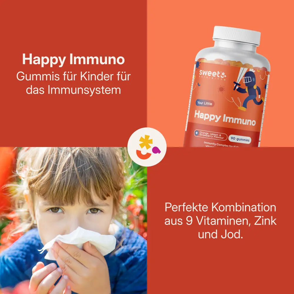 Sweet Nutribites Happy Immuno Gummis für Kinder für das Immunsystem · 90 Gummibonbons – Bild 4