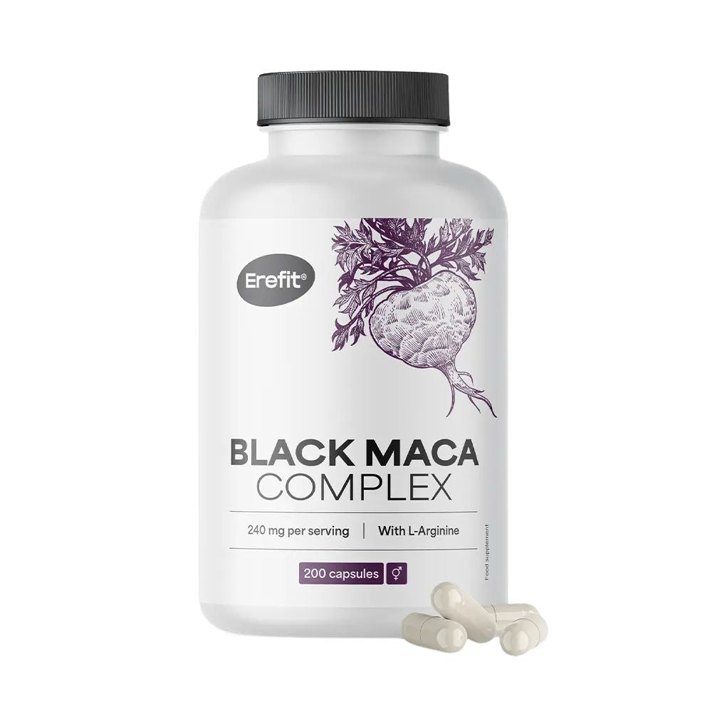 Erefit Schwarze Maca Komplex · 200 Kapseln