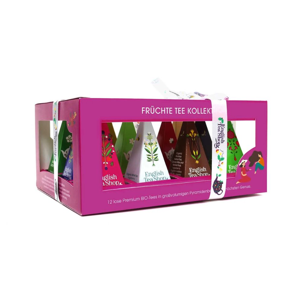 English Tea Shop Teegeschenk "Super Fruit Tee Kollektion" mit Schleife · 12 Pyramiden-Beutel – Bild 6