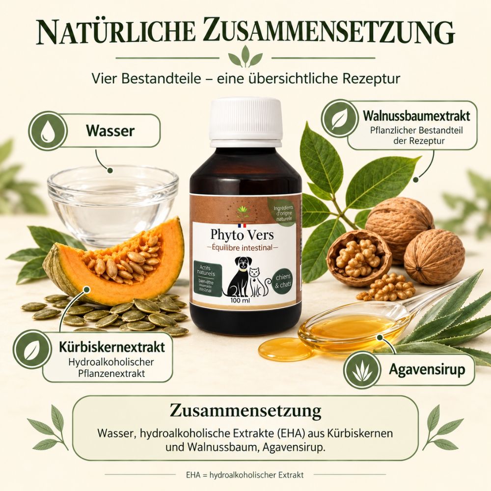 La Phyto d’Anaïs | Phyto Vers Expuls – Für das Darmwohlbefinden von Hunden und Katzen - 250 ml