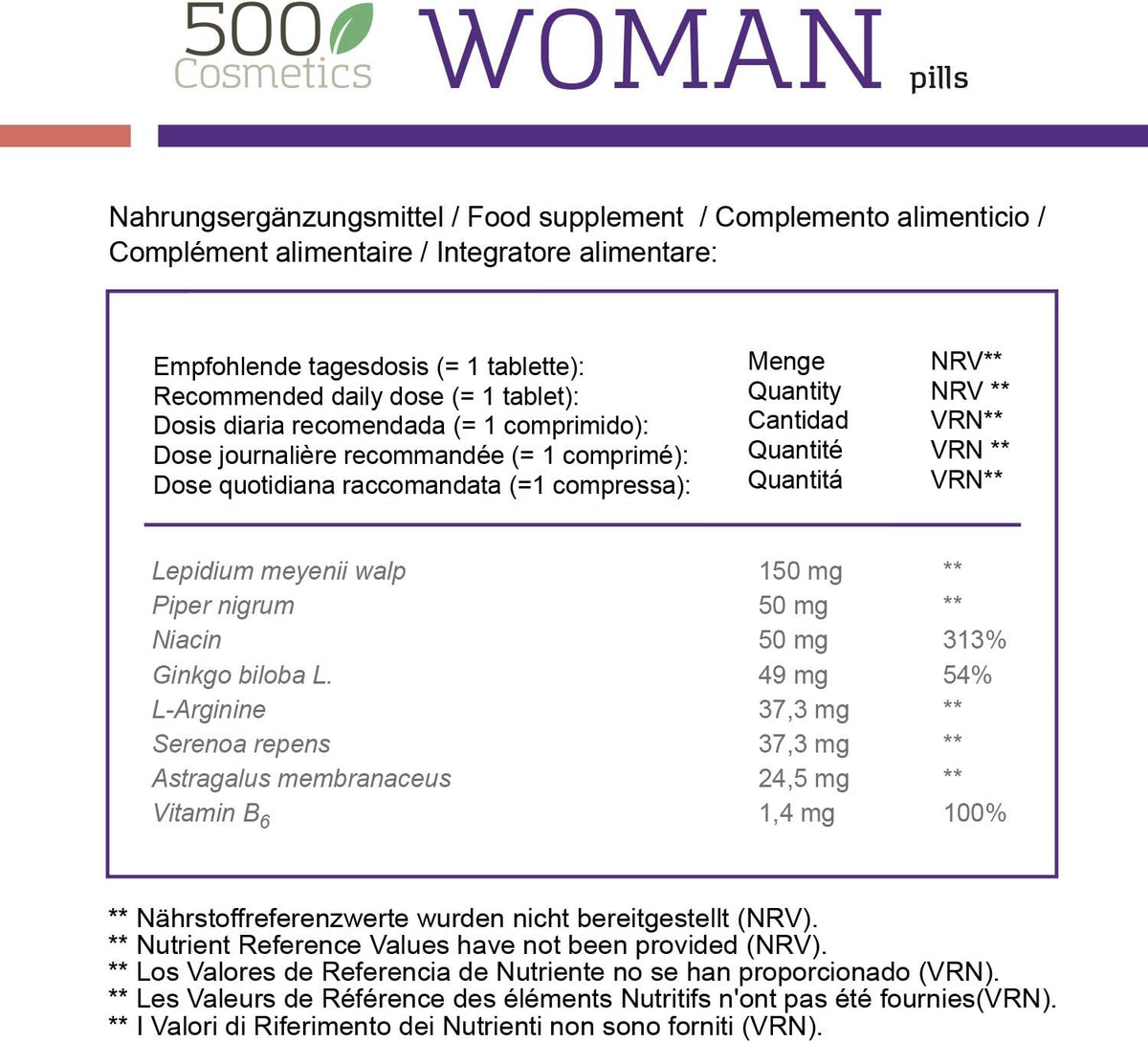 500Cosmetics Woman · zur Steigerung des weiblichen Libido – Bild 6