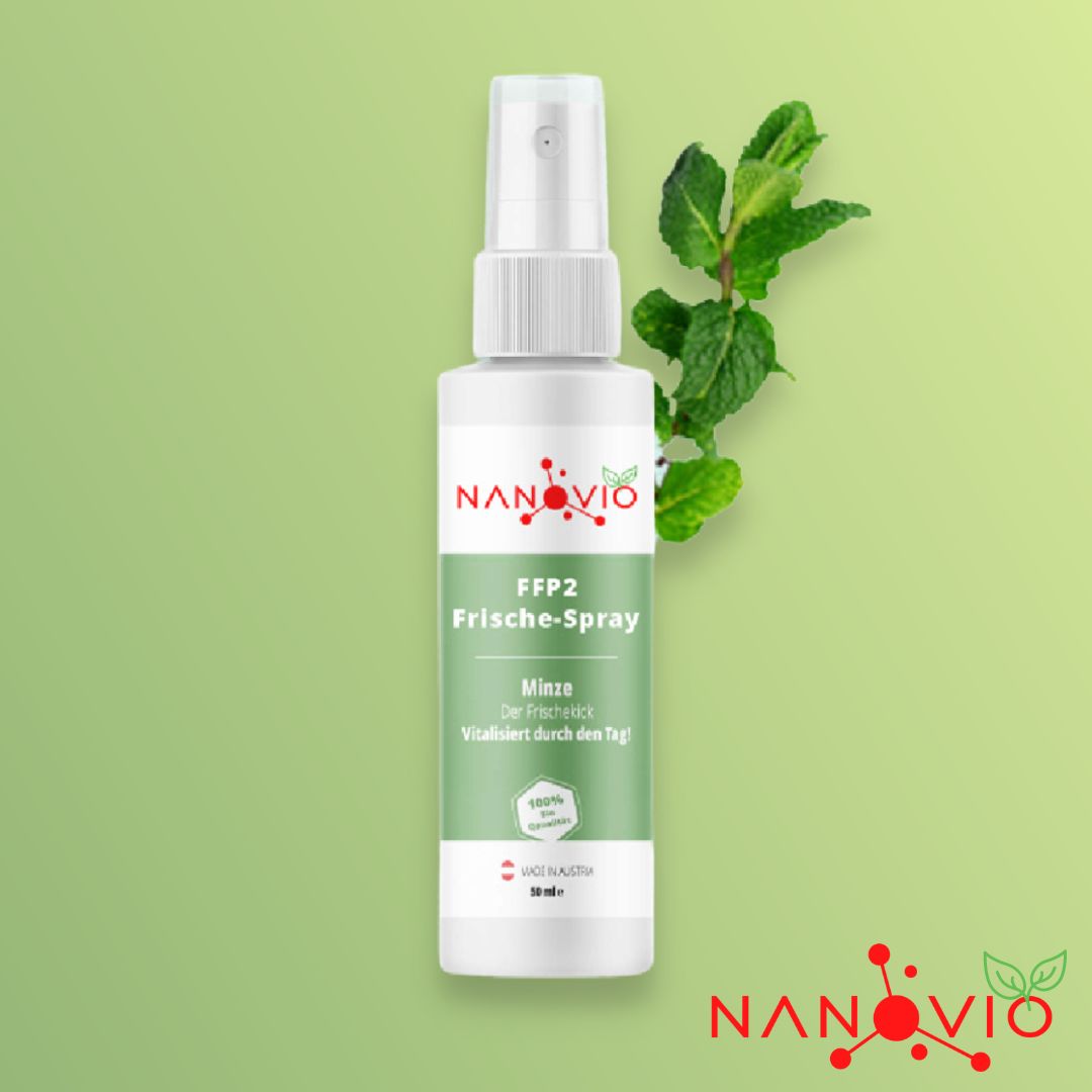 Nanovio | FFP2 Frische-Spray mit 5 natürliche Duftnoten - 50ml