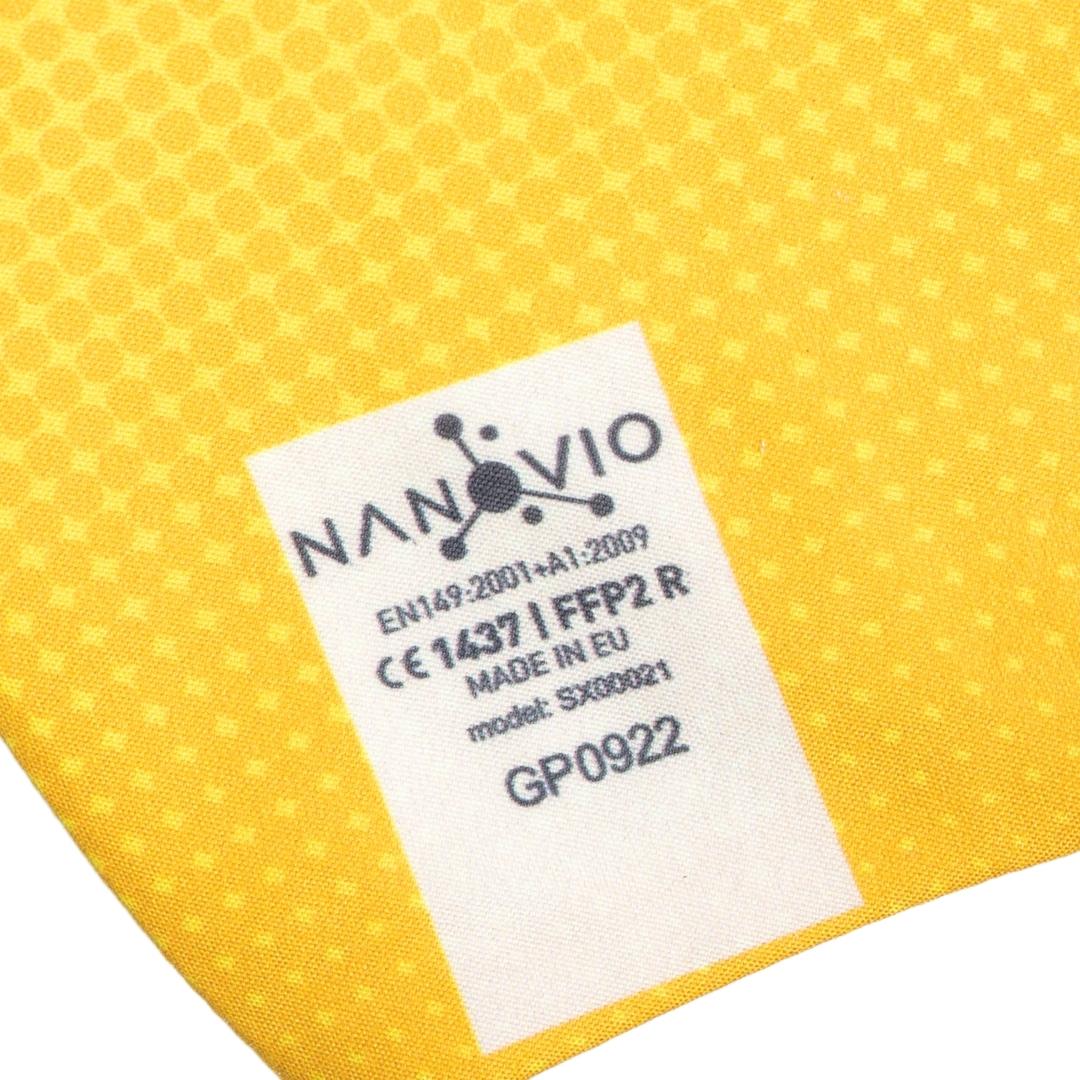 Nanovio FFP2 Maske wiederverwendbar I Yellow & Orange I Nano Maske aus Europa
